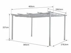 Happy Garden Pérgola|Pérgola independiente 3 × 4m CASSIS estructura de aluminio