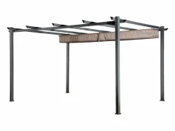 Happy Garden Pérgola independiente 3 × 4m CASSIS topo estructura de aluminio Marru00f3n Best