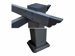 Happy Garden Pérgola independiente 3 × 4m CASSIS topo estructura de aluminio Marru00f3n Best