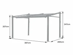 Happy Garden Pérgola mural 3 × 4m FRÉJUS estructura de aluminio Topo Online