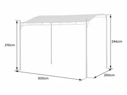 Happy Garden Pérgola mural 3 × 2,5m NICE Gris