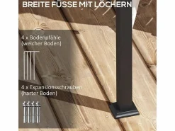 Pérgola mural en aluminio - 297L x 297B x 200/230H cm - con techo retráctil - estructura de aluminio -^DripeX Clearance