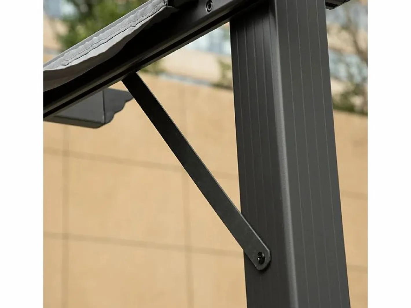 DripeX Pérgola|Pérgola retráctil 3 x 3 x 2.23 m - estructura de aluminio - lona de poliéster de alta densidad - Gris
