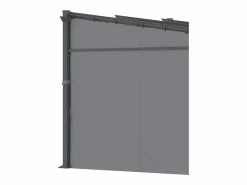 DripeX Pérgola|Pérgola retráctil en metal 2.97L x 2.95B x 1,95-2.3H m, con 4 cortinas, Gris