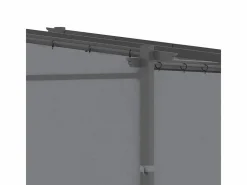 DripeX Pérgola|Pérgola retráctil en metal 2.97L x 2.95B x 1,95-2.3H m, con 4 cortinas, Gris