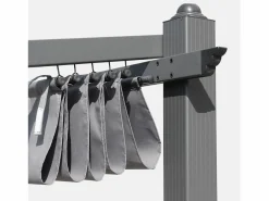 Sweeek Pérgola 3x4m de aluminio con cubierta corredera Gris