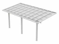 Pérgola-cochera adosada de aluminio con techo de policarbonato para 1 coche 18,54 m² PAZERA^EXPERTLAND Discount