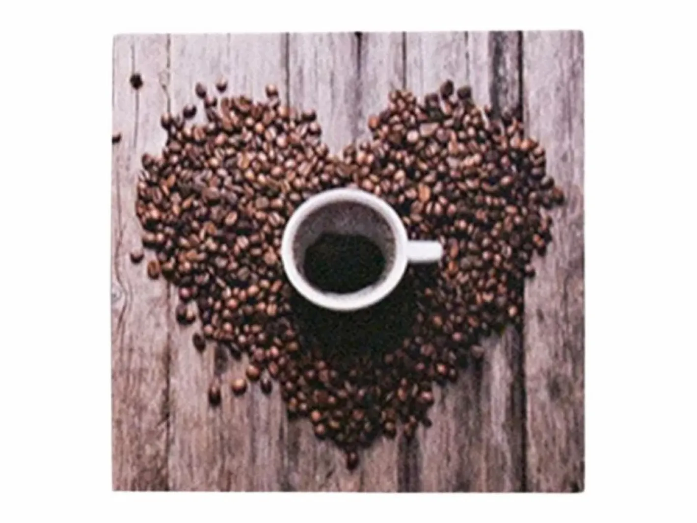 Print decorativo café taza y corazón 28x28x1,5 cm^Excellent Houseware New