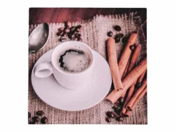 Excellent Houseware Marco Para Fotos|Print decorativo café taza y canela 28x28x1,5 cm