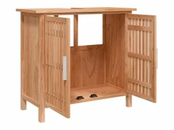 Prolenta Premium - Armario de lavabo madera maciza de nogal 66x29x61,5 cm^Garden Furniture Online