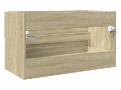 Prolenta Premium - Armario lavabo madera de ingeniería roble Sonoma 80x38,5x45 cm^Garden Furniture Hot