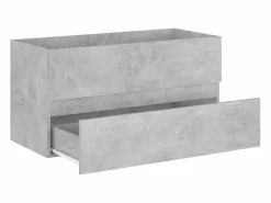 Garden Furniture Estantería Sobre Inodoro|Prolenta Premium - Armario para lavabo contrachapada gris hormigón 90x38,5x45 cm