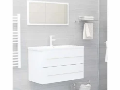 Garden Furniture Prolenta Premium - Armario para lavabo madera contrachapada blanco 80x38,5x48 cm Multicolor Hot