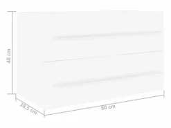 Garden Furniture Prolenta Premium - Armario para lavabo madera contrachapada blanco 80x38,5x48 cm Multicolor Hot