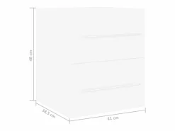 Garden Furniture Estantería Sobre Inodoro|Prolenta Premium - Armario para lavabo madera contrachapada blanco 41x38,5x48 cm