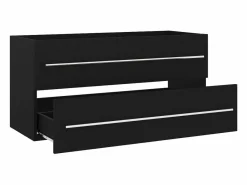 Garden Furniture Estantería Sobre Inodoro|Prolenta Premium - Armario para lavabo madera contrachapada negro 100x38,5x48 cm