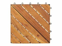 Terraza|Prolenta Premium - Baldosas de porche de madera de acacia 30 pzas marrón 30x30 cm