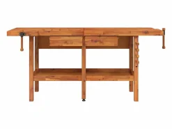 Prolenta Premium - Banco de trabajo cajones y tornillos banco madera 192x62x83 cm^Garden Furniture