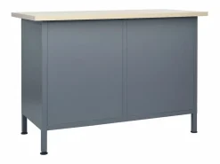 Prolenta Premium - Banco de trabajo de acero negro 120x60x85 cm^Garden Furniture Clearance