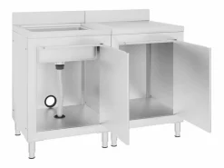 Prolenta Premium - Fregadero de cocina profesional acero inoxidable 120x60x96 cm^Garden Furniture