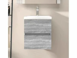 Garden Furniture Prolenta Premium - Mueble de lavabo madera de ingeniería gris Sonoma 41x38,5x45 cm Multicolor Hot