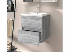 Garden Furniture Prolenta Premium - Mueble de lavabo madera de ingeniería gris Sonoma 41x38,5x45 cm Multicolor Hot