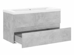 Garden Furniture Prolenta Premium - Mueble con lavabo madera de ingeniería gris hormigón Multicolor Sale
