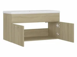 Garden Furniture Prolenta Premium - Mueble con lavabo madera de ingeniería roble Sonoma Multicolor Clearance