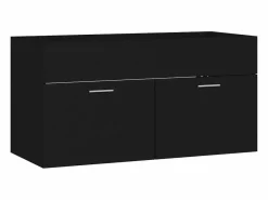 Prolenta Premium - Mueble con lavabo madera de ingeniería negro^Garden Furniture Hot