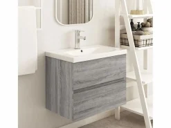 Garden Furniture Estantería Sobre Inodoro|Prolenta Premium - Mueble de lavabo madera de ingeniería gris Sonoma 60x38,5x45 cm