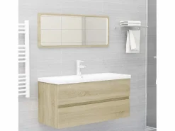 Garden Furniture Estantería Sobre Inodoro|Prolenta Premium - Mueble lavabo madera contrachapada roble Sonoma 100x38,5x45 cm