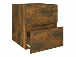 Prolenta Premium - Mueble de lavabo madera ingeniería roble ahumado 41x38,5x45 cm^Garden Furniture Discount