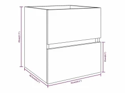 Prolenta Premium - Mueble de lavabo madera ingeniería roble ahumado 41x38,5x45 cm^Garden Furniture Discount