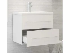 Prolenta Premium - Mueble de lavabo madera de ingeniería blanco 60x38,5x48 cm^Garden Furniture New