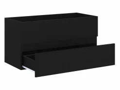 Garden Furniture Estantería Sobre Inodoro|Prolenta Premium - Mueble con lavabo madera de ingeniería negro