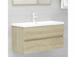 Garden Furniture Estantería Sobre Inodoro|Prolenta Premium - Mueble con lavabo madera de ingeniería roble Sonoma