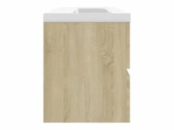 Garden Furniture Estantería Sobre Inodoro|Prolenta Premium - Mueble con lavabo madera de ingeniería roble Sonoma