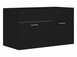 Garden Furniture Prolenta Premium - Mueble con lavabo madera de ingeniería negro Multicolor Clearance