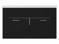 Garden Furniture Prolenta Premium - Mueble con lavabo madera de ingeniería negro Multicolor Clearance
