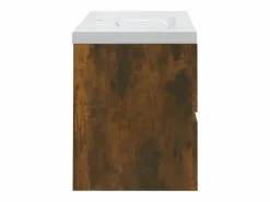 Prolenta Premium - Mueble de baño con lavabo madera contrachapada roble ahumado^Garden Furniture Best