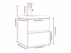 Garden Furniture Estantería Sobre Inodoro|Prolenta Premium - Mueble de baño con lavabo madera contrachapada gris Sonoma