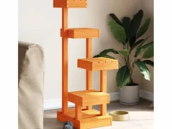 Garden Furniture Prolenta Premium - Árbol para gatos madera maciza pino marrón cera 45,5x49x103 cm Marru00f3n Hot