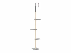 Garden Furniture Prolenta Premium - Árbol rascador gatos suelo a techo 267,5-297,5 cm Gris claro Online