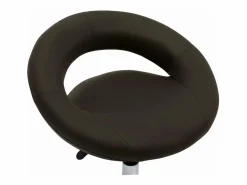 Prolenta Premium - Silla de trabajo con ruedas cuero sintético marrón^Garden Furniture Discount