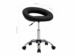 Garden Furniture Taburete De Oficina|Prolenta Premium - Silla de trabajo con ruedas cuero sintético