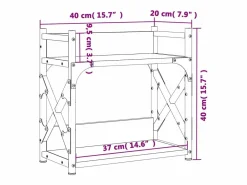 Prolenta Premium - Soporte de impresora 2 niveles roble Sonoma 40x20x40 cm^ Clearance
