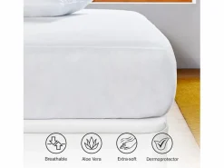 PIKOLIN Protector colchón 150x196cm | HOME | 5 caras | Hasta 32cm Blanco New