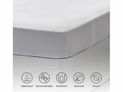 PIKOLIN Protector de colchón 135x196cm| HOME| Impermeable| Hasta 32cm Blanco Clearance