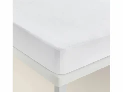 PIKOLIN Protector de colchón 90x196cm| HOME| Algodón Rizo| 32cm Blanco Hot