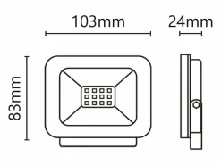 Proyector LED 9-30 V CA/CC 10 W 850 lm 4000 K Multicolor Online